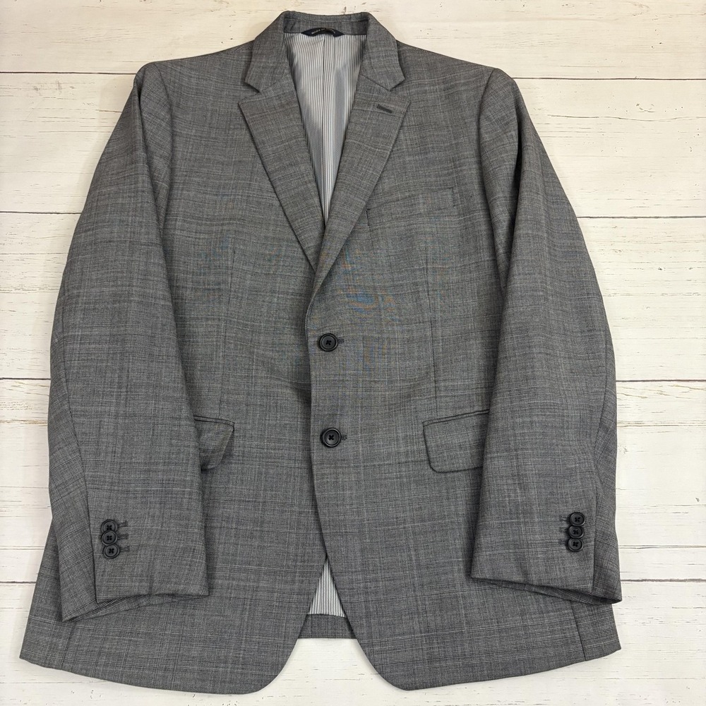 Banana Republic Blazer Suit Jacket Mens 40S Glen Plaid Wool Tailored Slim Fit